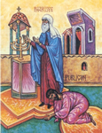 Icona del fariseo e del pubblicano, chiesa della Trasfigurazione, Marietta-Georgia