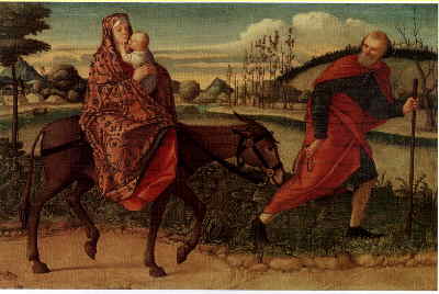 Carpaccio, Fuga in Egitto, 1511-1515, Washington, National Gallery of art
