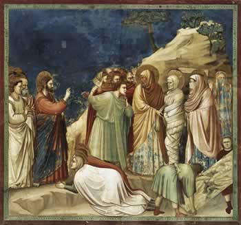 Giotto, la Resurrezione di Lazzaro, Cappella Arena, Padova
