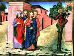 Zaccheo, Historia del Nuovo Testamento miniata da Cristoforo De Pretis nel 1476