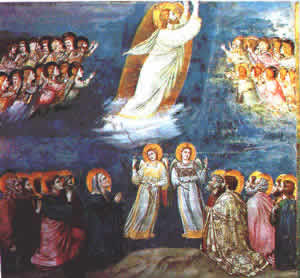 Giotto, Storie di Cristo, L' Ascensione, Cappella degli Scrovegni, Padova