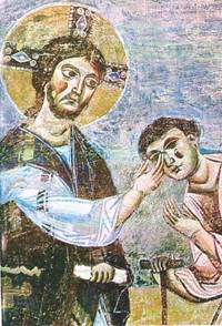 Guarigione di un cieco, Sant'Angelo in Formis, Caserta