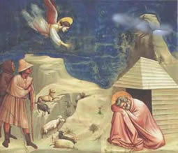 Giotto, Il sogno di Giuseppe,  Cappella degli Scrovegni, Padova.