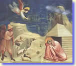 Giotto, Il sogno di Giuseppe,  Cappella degli Scrovegni, Padova.