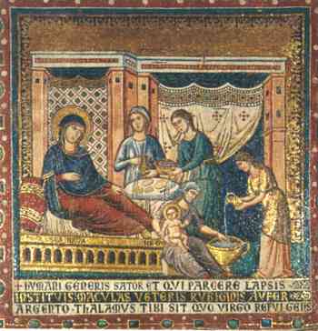 Pietro Cavallini, Nativit della Vergine, Santa Maria in Trastevere, Roma
