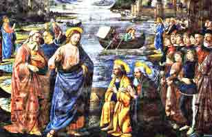 Ges e i discepoli (particolare), Domenico il Ghirlandaio, Cappella Sistina, Citt del Vaticano