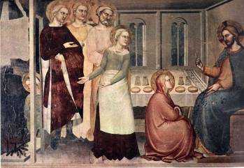 Marta e Maria, Giovanni da Milano, Firenze, Chiesa di Santa Croce