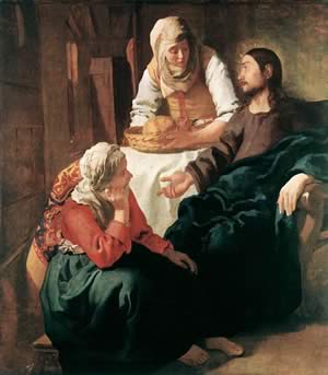 Jan Vermeer, Cristo in casa di Marta e Maria, Edimburgo, National Gallery of Scotland