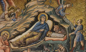 Pietro Cavallini, il Natale, Santa maria in Trastevere, Roma