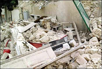 La scuola Parini distrutta dal terremoto
