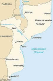 Cartina del Mozambico
