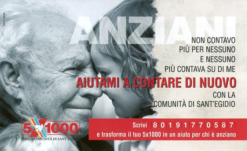 5x1000 alla Comunità di Sant'Egidio