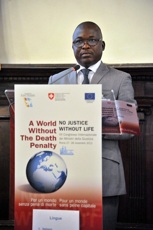 Said Panguindji al VII Congresso Int.le Ministri della Giustizia: per un mondo senza pena di morte 2012