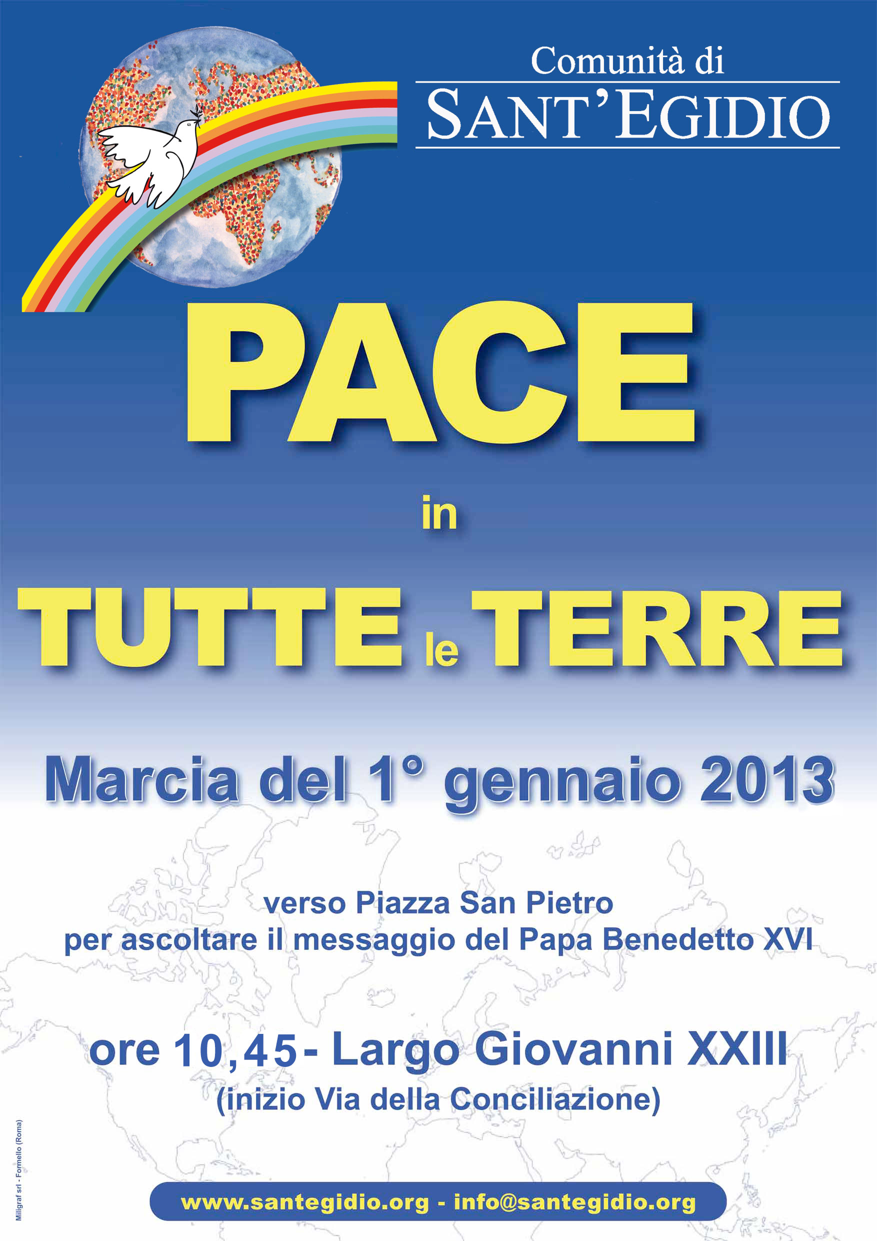 Pace in tutte le terre - 1 gennaio 2013 Comunità di Sant'Egidio