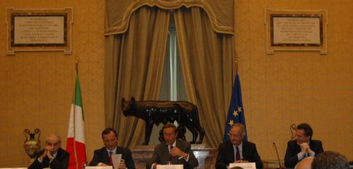 Giuliano Amato, Franco Frattini, Gianfranco Fini, Walter Veltroni, Marco Impagliazzo